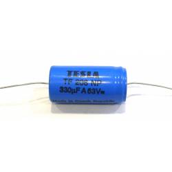 330 uF Kondenzátor Axial modry * 63V