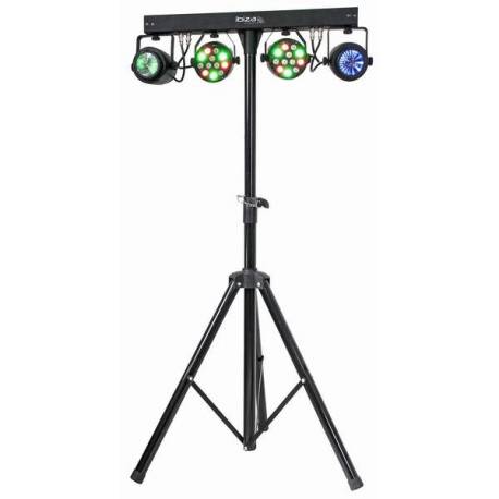 Prenosný set 2-och farebných LED svetiel a 2-och moon flower LED efektov * DMX512