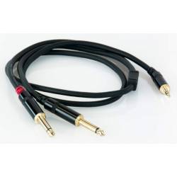 3m prepojovací kábel 1x Stereo Jack 3,5mm - 2x mono Jack 6,3mm