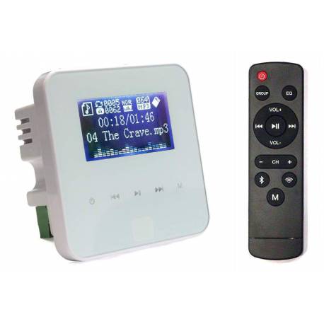 Stenový prehrávač so zosilňovačom BSA * 2x 30W * internetové rádio * microSD/MP3 * Bluetooth * LAN/Wifi * diaľkové ovlád