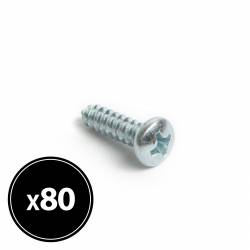Skrutka do drevotriesky - plochá hlava s okrajom - 4,2 x 16 mm - 80 ks / balenie