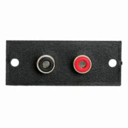 Terminál RCA 2 zásuvky zabudovateľný 50 x 20 mm