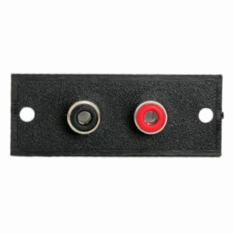Terminál RCA 2 zásuvky zabudovateľný 50 x 20 mm