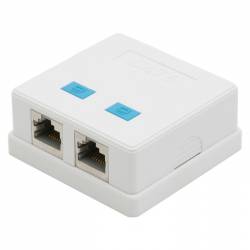 Dvojitá nástenná zásuvka - 8P8C FTP Cat.5