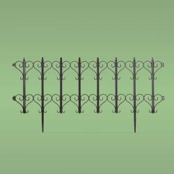 Okraj záhonu / plôtik 61 x 30 cm - čierny