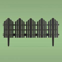 Okraj záhonu / plôtik 56 x 20 cm - čierny