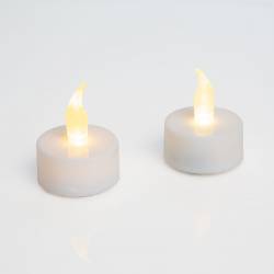LED čajová sviečka biela 2 ks / blister
