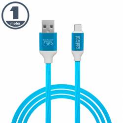 Dátový kábel - USB Type-C silikonový potah 4 farby - 1 m