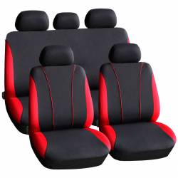 Autopoťahy univerzálne na sedadlá v aute - červeno / čierna farba