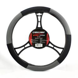 Poťah na volant - 38 cm - HVA003 - Sivá / Čierna