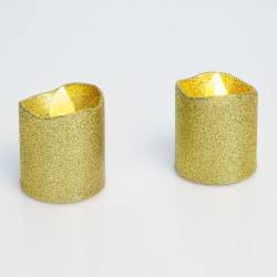 LED sviečka biela farba 2 ks / blister