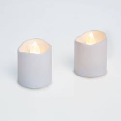 LED sviečka biela farba 2 ks / blister