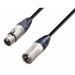 5m * symetrický profesionálny prepojovací kábel Adam Hall * Konektory: XLR/M/ - XLR/F/