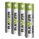 Batérie AAA (R03) alkalická RAVER 4ks