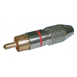 Konektor CINCH kabel kov nikel pr.5mm čierny
