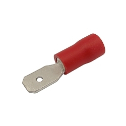 Konektor faston 4.8mm, vodič 0.5-1.5mm červený