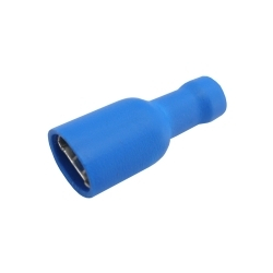 Zdierka faston 6.3mm izol., vodič 1.5-2.5mm modrá