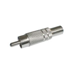 Konektor CINCH kabel kov nikel červený