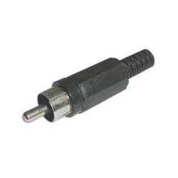Konektor CINCH kabel plast čierny