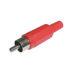 Konektor CINCH kabel plast červený