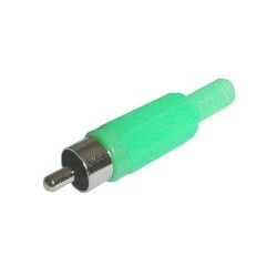 Konektor CINCH kabel plast zelený