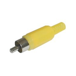 Konektor CINCH kabel plast žltý