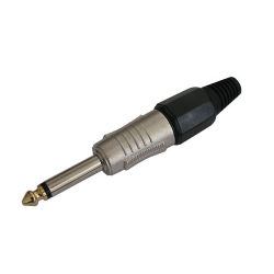 Konektor Jack 6.3 mono kov HQ čierny