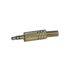 Konektor Jack 3.5 stereo kov zlatý