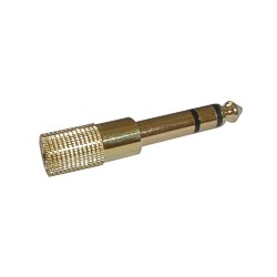 Redukcia Jack 6.3 stereo/ 3.5 stereo zdierka zlatá