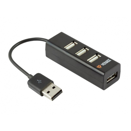 Redukcia USB hub YENKEE YHB-4001BK čierny