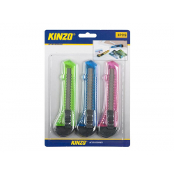 Nůž odlamovací plastový KINZO 18mm sada 3ks
