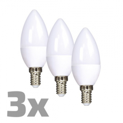 Žiarovka LED E14 6W biela teplá ECOLUX SOLIGHT WZ431-3 3ks