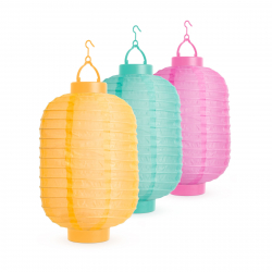 Solárny lampión - 3 farby - studená biela LED - 21 cm