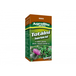 Prípravok na ničenie jednoročných a viacročných burín AgroBio Totálny herbicíd 50 ml