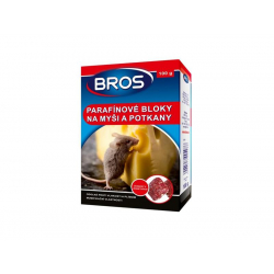 Parafínové bloky na myši, potkany a potkany BROS 100g