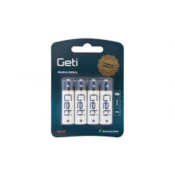 Batérie AA (LR6) alkalická Geti 1,5V Blister (4 kusy)