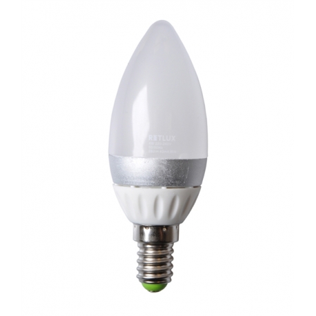 Žiarovka LED C37 E14 / 240V 4W - biela studená REL 12 CW