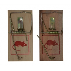 Klasická pasca na myši drevená - sada 2ks