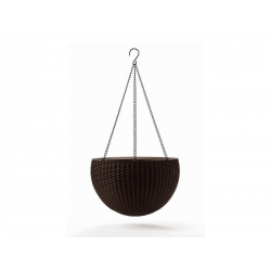 Kvetináč závesný KETER Hanging Sphere whiskey Brown