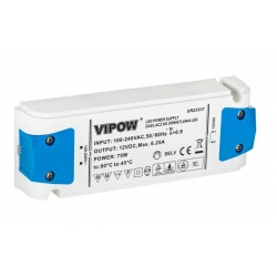Napájací zdroj pre LED pásiky, adaptér 12V, 75W (6,25A)