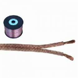 Reproduktorová dvojlinka priesvitná 2x 0,50mm CU (100m)