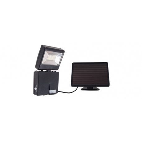LED reflektor solárny, s pohybovým senzorom PIR a solárnym panelom, 6W