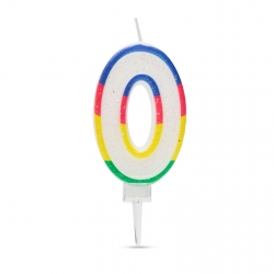 Sviečky na torty 7 x 4 cm "0"
