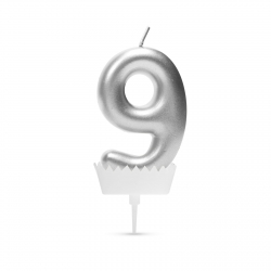 Sviečky na torty 6 x 3 cm "9"
