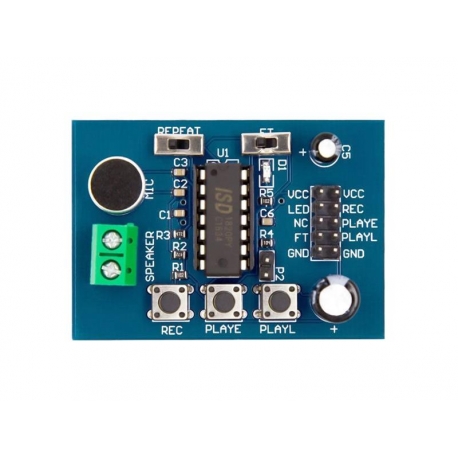 Hlasový záznamník s ISD1820 - modul pre záznam zvuku