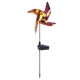 LED solárny veterný mlyn - farebný, LED, zapichovací - hliník, plast - 75 x 23 x 23 cm