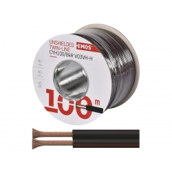 Dvojlinka netienená 2x1,0mm čierno/červená, 100m
