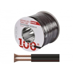 Dvojlinka netienená 2x1,5mm čierno/červená, 100m