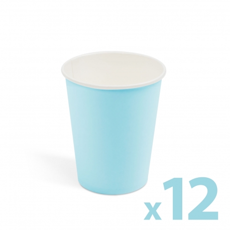 Papierový pohár - modrý - 2,5 dl - 12 ks / balenie