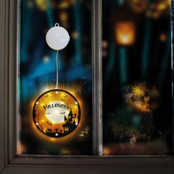 Halloweenska 3D dekoračná lampa - 14 teplých bielych LED - na batérie